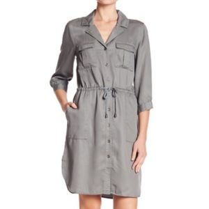 French Connection Kruger Tie Waist Shirt Dress